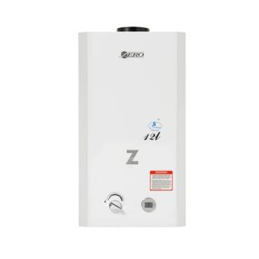 Zero 8L Low Pressure Gas Geyser And Flue (White)